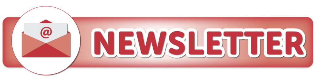 newsletter button in red and white letters